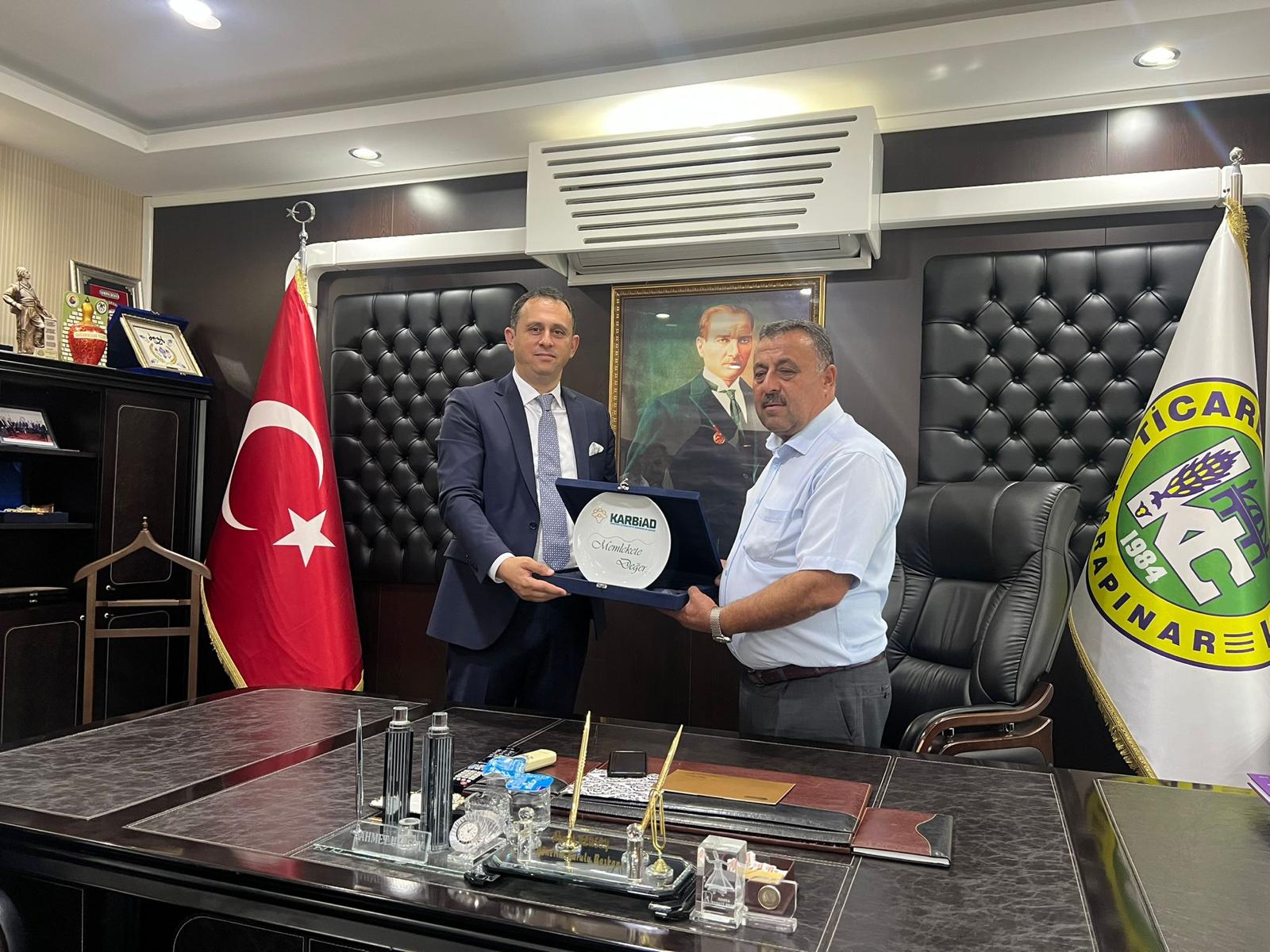 KARBİAD yönetiminden Karapınar Ticaret Borsası Başkanı Ahmet Ulusoy ziyareti