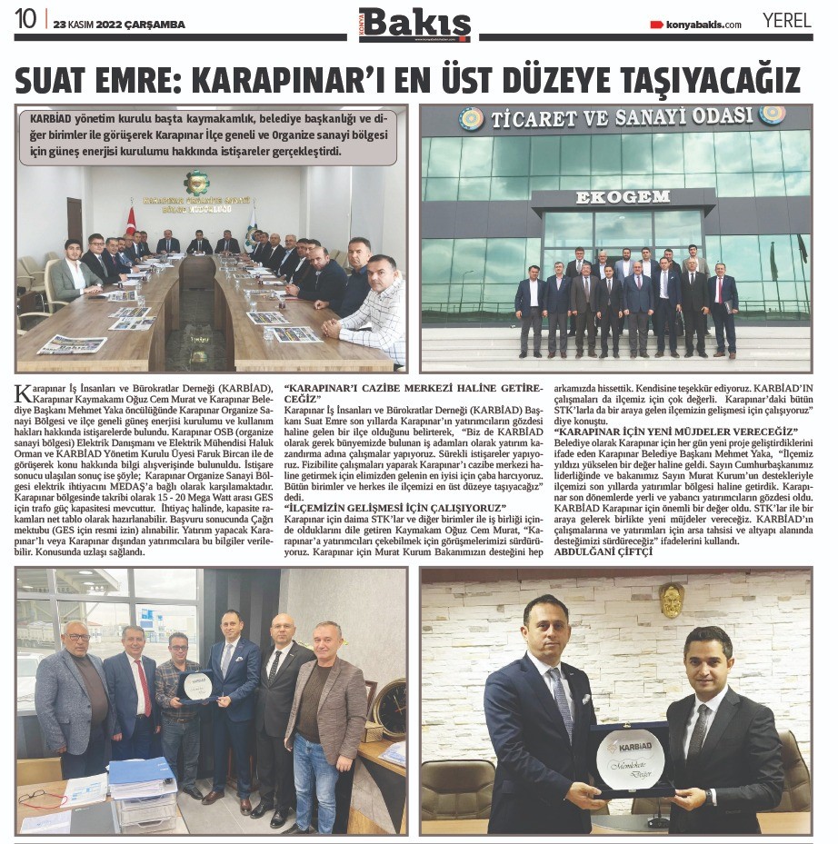 İlçemizi en üst düzeye taşıyacağız